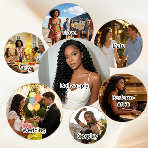 Cabello humano virgen vietnamita con ondas profundas, paquetes de cabello humano 100% natural, cutícula completa, color negro natural, tejido rápido. - Product Image 6