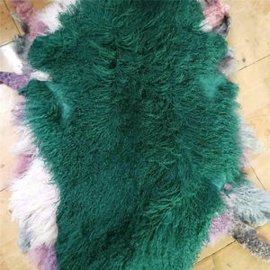 Alfombra de Piel de Cordero Tibetano Auténtica, Manta de Piel de <span class=keywords><strong>Cabra</strong></span>, Piel de Oveja con Pelo Rizado - Product Image 5
