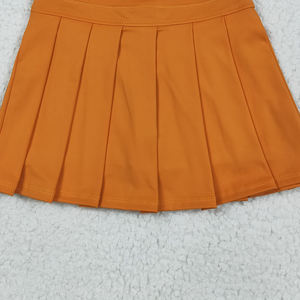 8,18 GLK0109 minifalda de verano para niños y niñas cómodo vestido informal transpirable en amarillo sólido naranja Yog - Product Image 5
