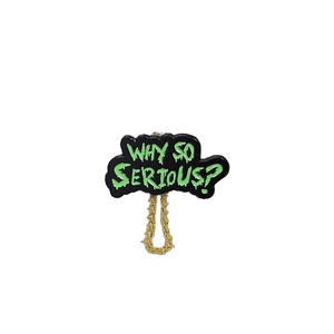 Broche en émail rigide 'Why so Serious <span class=keywords><strong>Joker</strong></span>' avec citation de film, en métal, personnalisable avec logo, pour décoration de sac à dos en tissu, vente en gros - Product Image 1