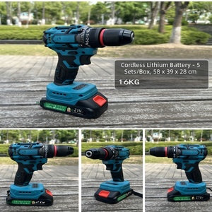 Kit d'outils électriques sans fil 18V, meuleuse d'angle, clé à chocs, perceuse à percussion, compatible avec la batterie <span class=keywords><strong>Makita</strong></span>, 2x5.0Ah + chargeur + sac - Product Image 3