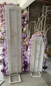 Decorazione di fiori da tavolo di nozze <span class=keywords><strong>viola</strong></span> romantica con <span class=keywords><strong>disegno</strong></span> floreale evento <span class=keywords><strong>fiore</strong></span> corridore fiori artificiali per matrimonio sfondo Deco - Product Image 4
