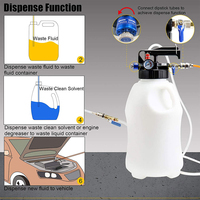 Podofo Dispositif de vidange d'huile à air comprimé, remplisseur d'huile, extracteur d'huile, dispositif de remplissage d'huile pour engrenages, 10L, 2 en 1, adaptateur de remplissage d'huile ATF OEM