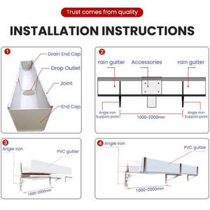 Sistema di Canali in PVC UPVC per Acque Piovane, Ecologico, Garantito 3 Anni, per Coltivazioni di Fragole - Product Image 4