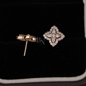 ต่างหูเพชรเลี้ยงในห้องปฏิบัติการสำหรับผู้หญิง เงินแท้ ทอง 10K ทอง 14K ทอง 18K เครื่องประดับหรูหราสง่างาม ของขวัญสำหรับสไตล์หรูหราในชีวิตประจำวัน - Product Image 2