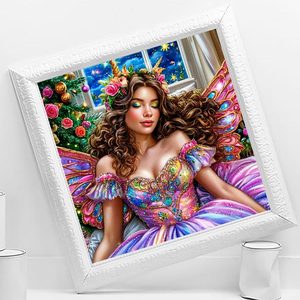 Pinturas desnudas de cada momento, arte de diamantes, hermosa Hada con alas, taladro <span class=keywords><strong>AB</strong></span>, diamantes completos, taladro de gemas, decoración del hogar ASF2808 - Product Image 2