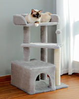 Arbre à chat en bois massif de qualité supérieure en PVC épaissi Design de luxe moderne imperméable pour les grandes races comme le Maine Coon Fabricant premium