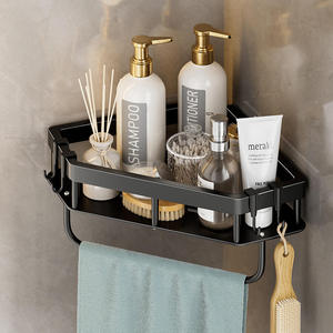 Étagère murale en acier pour <span class=keywords><strong>salle</strong></span> <span class=keywords><strong>de</strong></span> <span class=keywords><strong>bain</strong></span>, panier <span class=keywords><strong>de</strong></span> <span class=keywords><strong>douche</strong></span>, rangement, vente en gros pour usage domestique, hôtelier et quotidien - Product Image 2