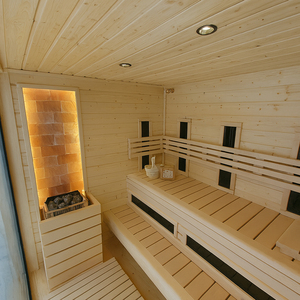 屋外サウナとアイスバス冷たい浴槽コンボサウナ屋外伝統的なドライスチーム機能工場OEMメーカー - Product Image 2