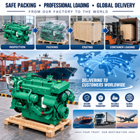 Moteur diesel marin Doosaan L086TIM 232 kW 315 CV, moteur turbocompressé de moyenne puissance pour systèmes de propulsion de bateaux de pêche, yachts et navires