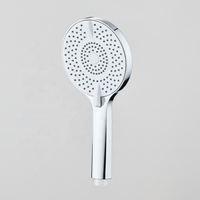 Douche à main moderne à 4 modes, grand panneau rond, jet de pluie et de massage, installation facile pour salle de bain