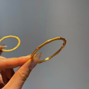 Dylam Luxury Top Jewelry S925 <b>Silver</b> Rhodium 22K Gold Plated 5A Zirconia Bamboo Joint <b>Bracelets</b> <b>Bangle</b> for Women Dress up - Product Image 4