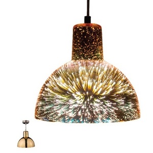 Lámpara Colgante de Techo Decorativa con Pantalla de Cristal Estilo Champán 1xE27 - Product Image 1