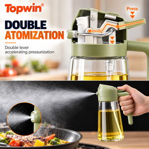 2in1 470ml Glass Modern Dishwasher Safe Oil Sprayer <b>Bottle</b> BBQ Kitchen Baking Roasting Picnic Tool - Product Image 4