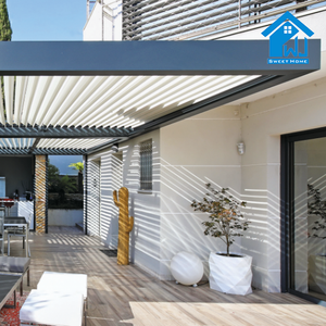 <span class=keywords><strong>Pergola</strong></span> motorisée rétractable entièrement automatique de taille personnalisée <span class=keywords><strong>Pergola</strong></span> d'extérieur à persiennes en <span class=keywords><strong>aluminium</strong></span> - Product Image 3
