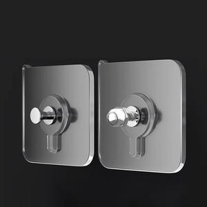 Crochets adhésifs puissants sans trace ni perçage <span class=keywords><strong>pour</strong></span> carrelage, cadres photo et décoration murale D5168 - Product Image 1