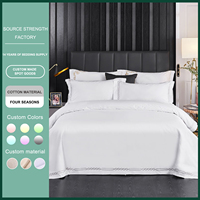100% coton personnalisé drap de lit ensemble moderne tissé plat drap de lit reine roi tailles hôtel literie sac emballage couverture de lit linge