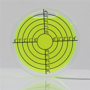 Disco de Nivel de Burbuja Mini Transparente de Doble Cara 66x10mm con Líquido Verde para Medición de Precisión - Product Image 3