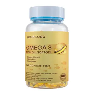 Cápsulas de óleo de peixe Omega 3 Softgel Gmp Factory Suplementos óleo de peixe de salmão de alto mar Oem Odm