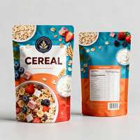 Sachet en plastique personnalisé de haute qualité, imprimé, pour céréales, granola et flocons d'avoine, idéal pour un petit-déjeuner sain