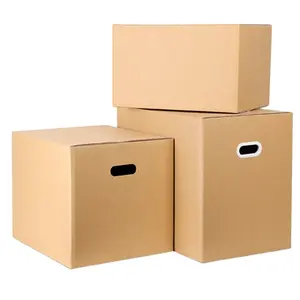 邮政物流快递包装盒大尺寸冲孔包装纸箱瓦楞纸板鞋服可回收JF接受
