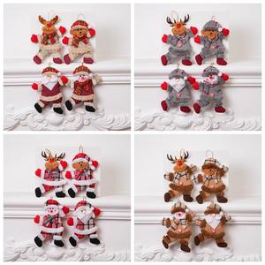 Décorations de <span class=keywords><strong>noël</strong></span> arbre de <span class=keywords><strong>noël</strong></span> accessoires petite figurine danse vieil homme bonhomme de neige cerf ours tissu marionnette pendentif cadeau - Product Image 2