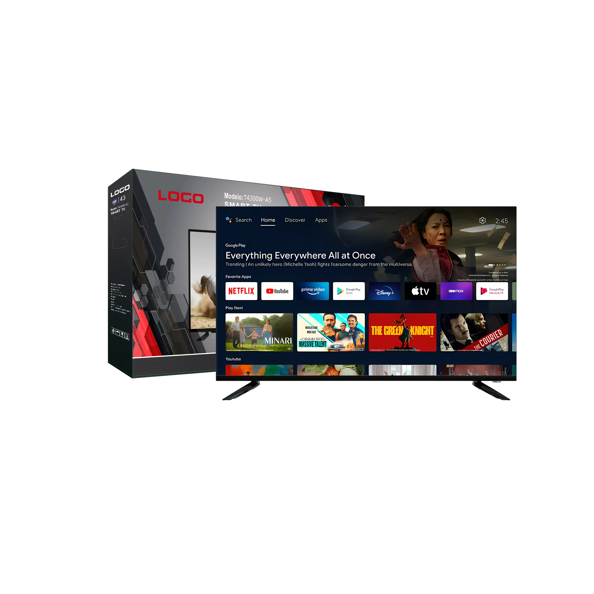 Preço de fábrica OEM Smart TV sem moldura de 32 polegadas UHD 4K LED TV TV de tela plana TV 32 '' Android para casa e hotel