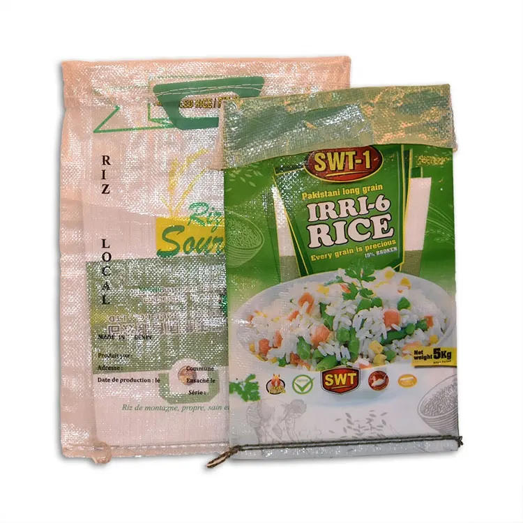 Hot Selling PP Woven Plastic Bags Used for Thai Perfume Rice Packing With Handle