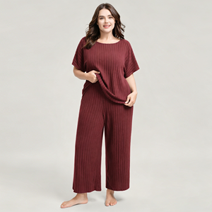 Conjunto de Salón para Mujer, Elegante, Holgado, Transpirable, Elástico, Cómodo, Ligero, de Pierna Ancha, Informal y Relajado, ¡Venta Caliente! - Product Image 2