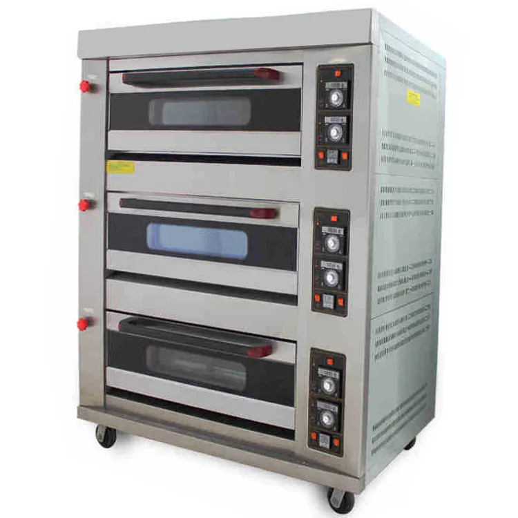 bread oven industrial single double three deck oven