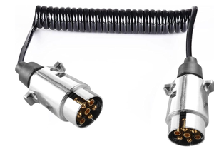 Câble d'extension en spirale de <span class=keywords><strong>remorque</strong></span> ISO 1724 <span class=keywords><strong>7</strong></span> <span class=keywords><strong>broches</strong></span>/13 <span class=keywords><strong>broches</strong></span> <span class=keywords><strong>12v</strong></span> PU fil de bobine de remorquage caravane, camping-car, <span class=keywords><strong>remorque</strong></span>, camion - Product Image 5