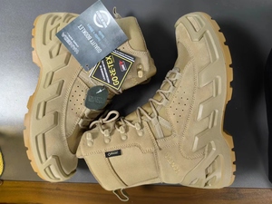 Bottes tactiques en cuir microfibre camouflage vert numérique TSB07 pour l'extérieur, chaussures de randonnée en daim de vache - Product Image 4