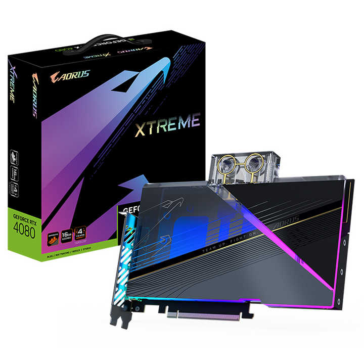 GIGABYTE AORUS GeForce RTX 4080 16GB XTREME WATERFORCEWB中古 
