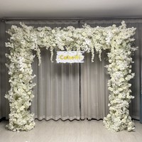 KCFA-307 Bouquet floral rustique de roses et pivoines artificielles en soie pour mariages, événements, mariée, Chuppah, arche, Mandap, pilier