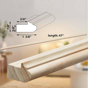 <span class=keywords><strong>Moulure</strong></span> décorative en <span class=keywords><strong>bois</strong></span> de buis brut pour éclairage sous-meuble, 7/8x1-3/8 pouces, pour cuisine, bricolage - Product Image 4