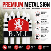 Panneau métallique personnalisé avec impression de marque, signalétique extérieure pour entreprises, plaque logo personnalisée pour entrée de bâtiment et décoration murale de bureau