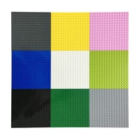 Base Clásica Estándar de 16x16 para Bloques de Construcción de Partículas Pequeñas, Base de un Solo Lado Compatible con las Principales Marcas de Juguetes de Ladrillos
