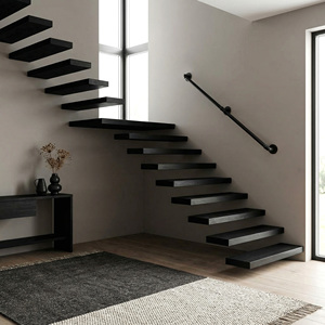 Supports d'étagères en acier métallique réglables Rusticline <span class=keywords><strong>pour</strong></span> main courante d'<span class=keywords><strong>escalier</strong></span>, bricolage, tuyau métallique industriel - Product Image 6