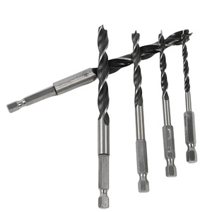 Juego de 5 brocas hexagonales de tres puntas para trabajar la madera (4mm, 8mm, 10mm) para taladrar y ensanchar agujeros en madera - Product Image 4