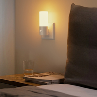 Lampe de nuit à détecteur de mouvement automatique, LED, à brancher, lumière blanche chaude 2700K, pour chambre, salle de bain, escalier, boîtier ABS