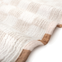 Tablier d'allaitement en mousseline de coton biologique tissée OEM, imprimé numériquement, 105x70cm, pour l'allaitement