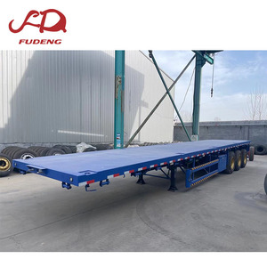 Prix d'usine Fudeng Semi-<span class=keywords><strong>remorque</strong></span> plateau en acier 20 pieds 40 pieds Capacité 25-30 tonnes Suspension mécanique 3 <span class=keywords><strong>essieux</strong></span> <span class=keywords><strong>Remorque</strong></span> porte-conteneurs - Product Image 2