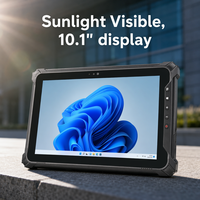 Tableta Robusta de 10.1 Pulgadas con Windows 11 Pro, Resistente al Agua IP65, Tableta Industrial Intel Celeron RT10J para Recopilación de Datos en Campo al Aire Libre