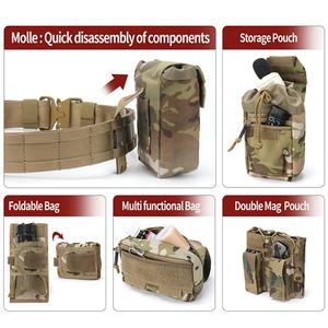 First Aid <b>Black</b> Men's Nylon Utility Custom Logo Uniform Security Tactical Duty Belt Set with Buckle - Product Image 6