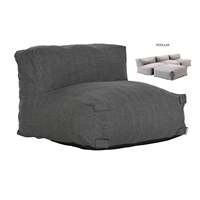 SILLON POLYESTER MODULAIRE GRIS Hauteur 65cm Largeur 90cm Profondeur 87cm