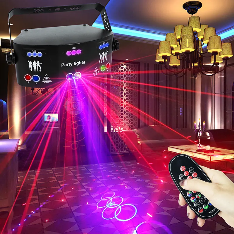 YSH 15 eyes dj rgb disco stage lights led strobe laser beam light party lighting for night club bar