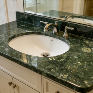 Losas de Granito Esmeralda Perla Natural Pulida Moderna de Primera Calidad, Cortadas a Medida, Duraderas para Cocina, Baño y Exteriores - Product Image 5