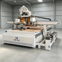Centre CNC ATC pour le bois, routeur CNC 3 axes 1325 avec dispositif rotatif pour la sculpture de colonnes en relief 3D
