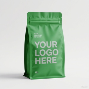 Sacs d'emballage en papier kraft de haute qualité avec logo personnalisé, 250g/500g/1kg, avec fermeture éclair et valve, pour café, thé et autres aliments - Product Image 3