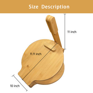 YOULIKE, herramienta de prensado de masa multifunción de 10 pulgadas de grado alimenticio, prensa de bambú, prensa de tortilla - Product Image 5
